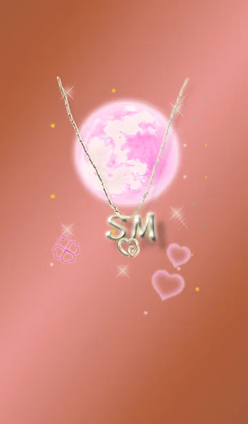 [LINE着せ替え] イニシャル S＆M （ピンクゴールド）の画像1