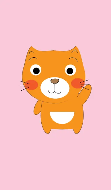 [LINE着せ替え] Simple cute cat theme v.3 (JP)の画像1