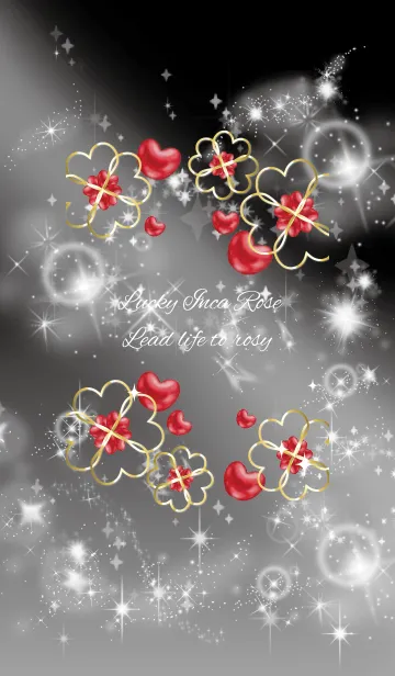 [LINE着せ替え] 黒と白 : 人生を薔薇色に インカローズの画像1