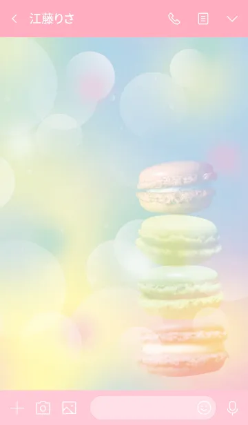 [LINE着せ替え] Pastel and Macaron .+#イラストの画像3