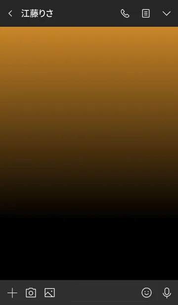 [LINE着せ替え] シンプル オレンジと黒 ロゴ無し No.6-4の画像3