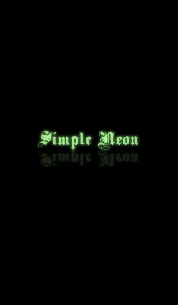 [LINE着せ替え] Simple Neon -Green-の画像1