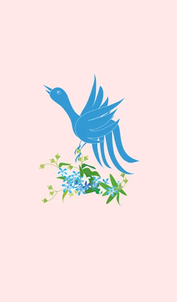 [LINE着せ替え] 青い鳥のいる所「#イラスト」の画像1