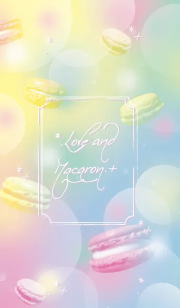 [LINE着せ替え] Pastel Macaron .+#水彩タッチの画像1