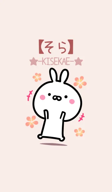 [LINE着せ替え] 【そら】ゆるかわウサギ・ベージュの画像1