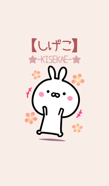[LINE着せ替え] 【しげこ】ゆるかわウサギ・ベージュの画像1
