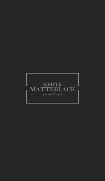[LINE着せ替え] MATTE BLACK 4 -SIMPLE-の画像1