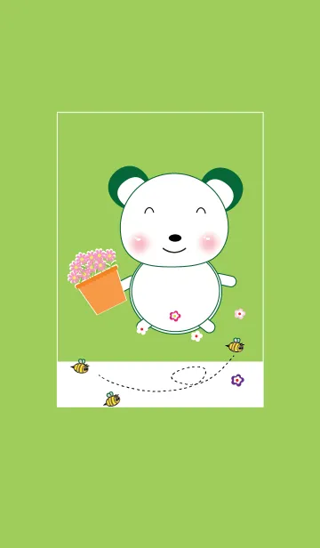 [LINE着せ替え] Simple cute bear theme v.12 (JP)の画像1