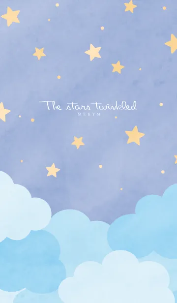 [LINE着せ替え] The stars twinkled. #水彩タッチの画像1