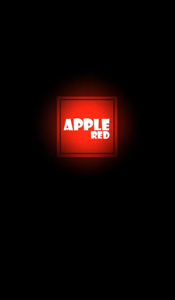 [LINE着せ替え] Simple Apple Red in black v.2 (jp)の画像1