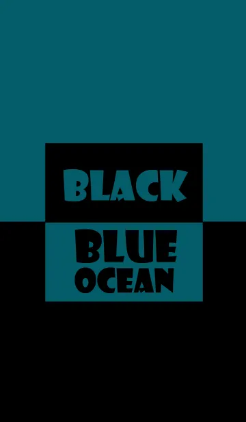 [LINE着せ替え] Black ＆ ocean blue Theme (jp)の画像1