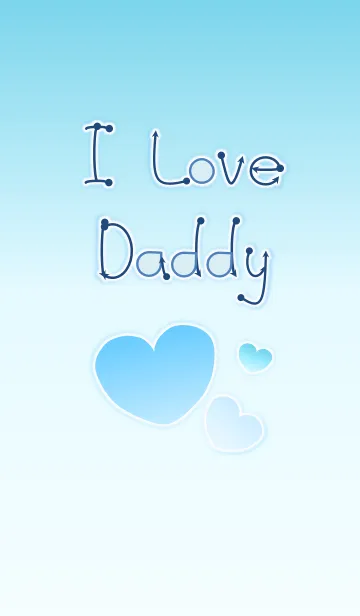 [LINE着せ替え] I Love Daddy！ (Blue Ver.3)の画像1