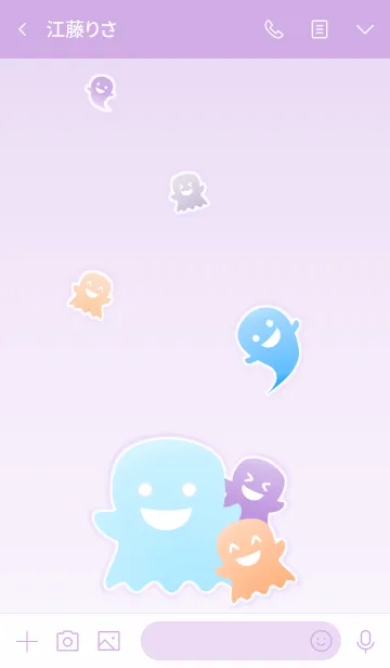 [LINE着せ替え] Little Ghosts！ (Purple Ver.2)の画像3