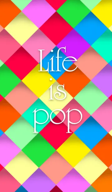 [LINE着せ替え] Life is pop ♥️ チェッカーの画像1