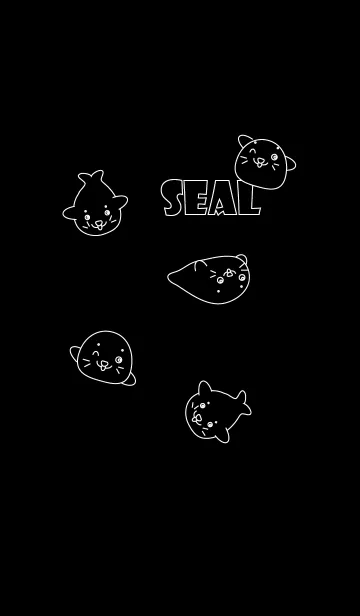 [LINE着せ替え] Simple cute seal theme v.2 (JP)の画像1