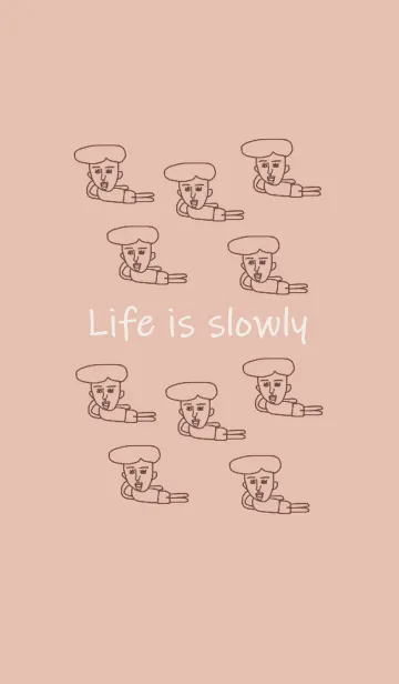 [LINE着せ替え] a life is slowly (pink beige)の画像1