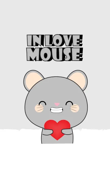 [LINE着せ替え] In Love gray mouse (jp)の画像1