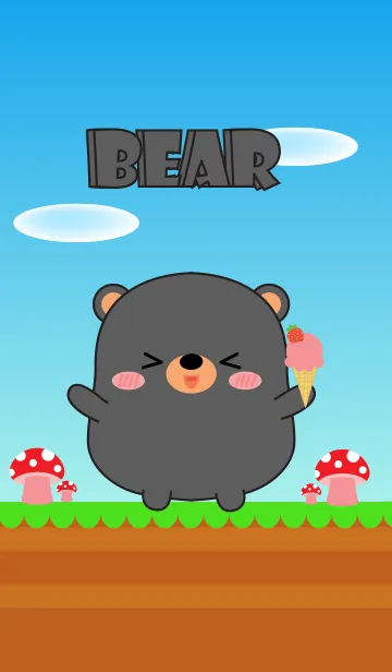 [LINE着せ替え] Love So Cool Black Bear Theme (jp)の画像1