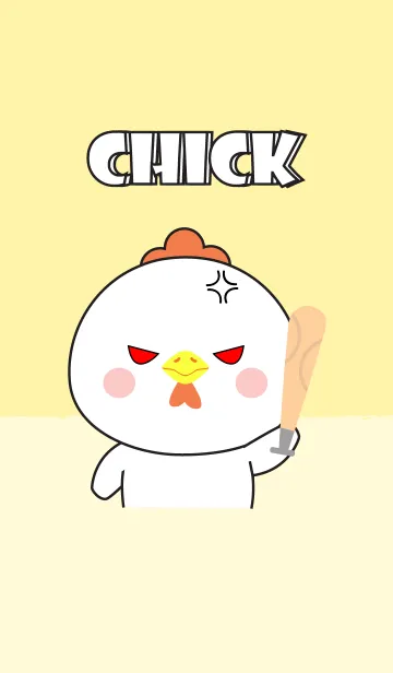 [LINE着せ替え] Big Head White Chicken Theme V.2 (jp)の画像1