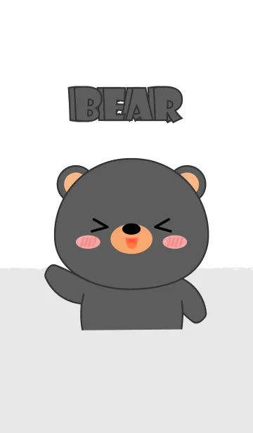 [LINE着せ替え] Simple So Cute Black Bear (jp)の画像1