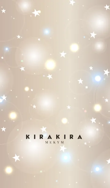 [LINE着せ替え] KIRAKIRA 15 -BROWN GOLD STAR-の画像1