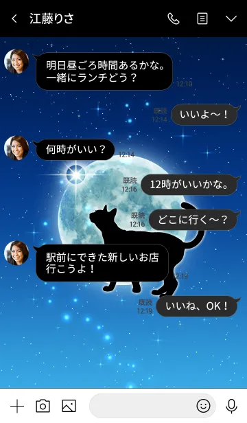 [LINE着せ替え] Cat ＆ Moonの画像4