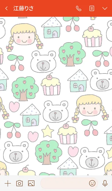 [LINE着せ替え] Cute blond hair girl Riko friends themeの画像3