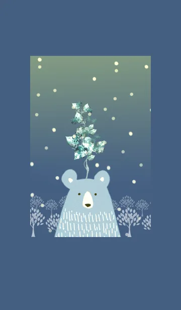 [LINE着せ替え] 北欧の森のクマ・ブルー2#絵本の画像1