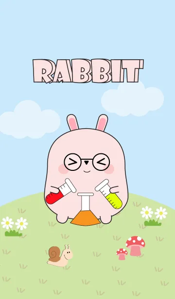 [LINE着せ替え] Love Cute Fat Pink Rabbit Theme (jp)の画像1