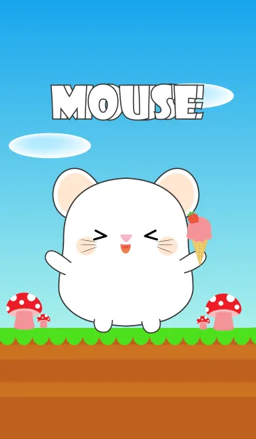 [LINE着せ替え] Love So Cool White Mouse Theme (jp)の画像1