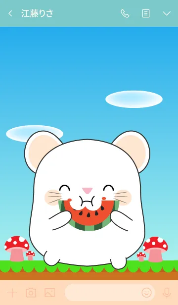 [LINE着せ替え] Love So Cool White Mouse Theme (jp)の画像3