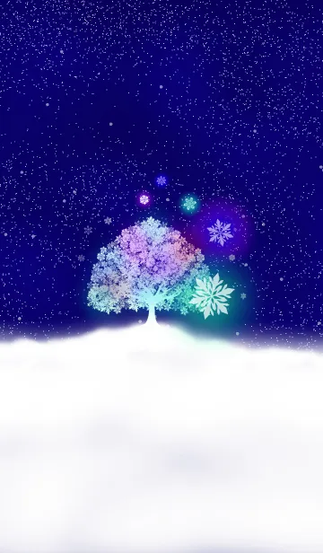 雪の結晶と雪の華の着せ替えメイン画像