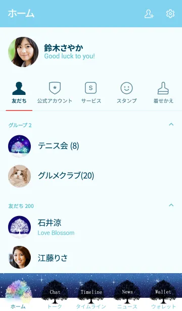 [LINE着せ替え] 雪の結晶と雪の華の画像2