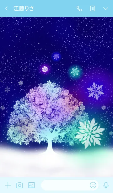 [LINE着せ替え] 雪の結晶と雪の華の画像3