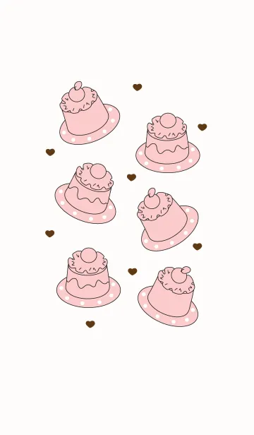 [LINE着せ替え] Cute cake theme 5の画像1