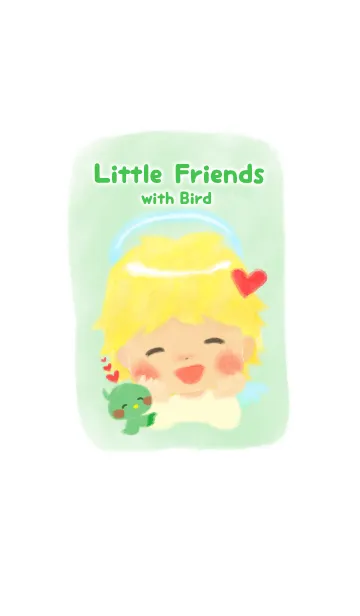 [LINE着せ替え] リトルフレンズ☆小鳥と一緒 #水彩タッチの画像1