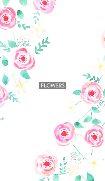 [LINE着せ替え] water color flowers_1119の画像1
