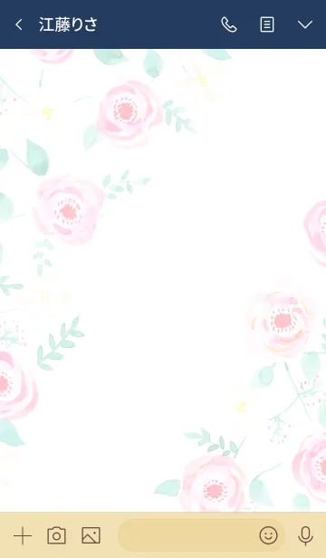 [LINE着せ替え] water color flowers_1119の画像3