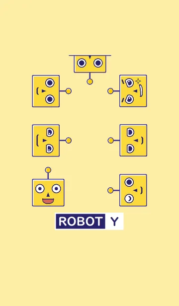 [LINE着せ替え] 黄ロボット■Yの画像1