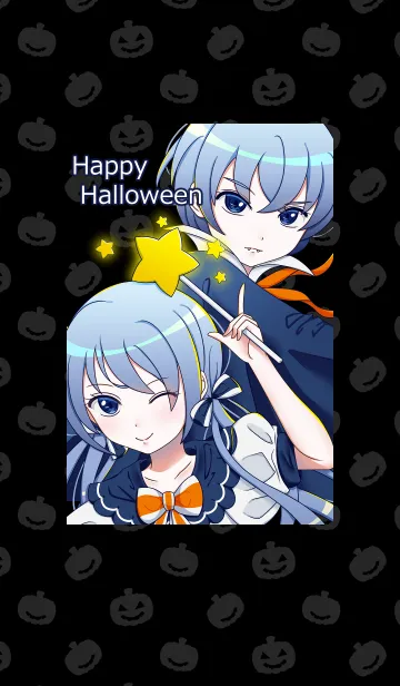 [LINE着せ替え] 青の姉弟ハロウィンの画像1