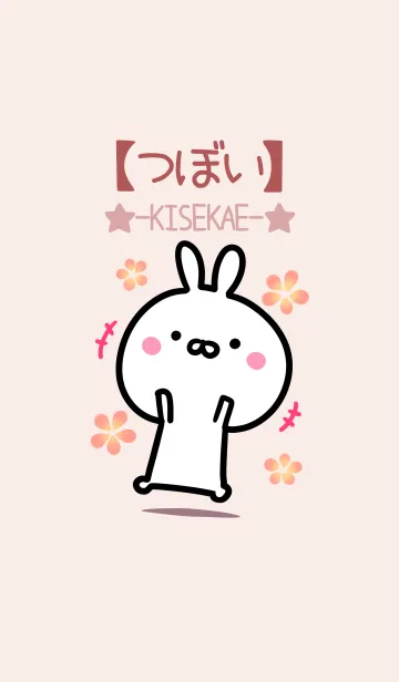 [LINE着せ替え] 【つぼい】ゆるかわウサギ・ベージュの画像1