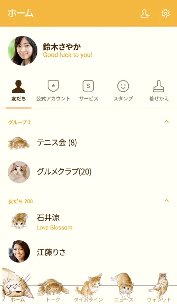 [LINE着せ替え] 猫 面白いとかわいい 2の画像2