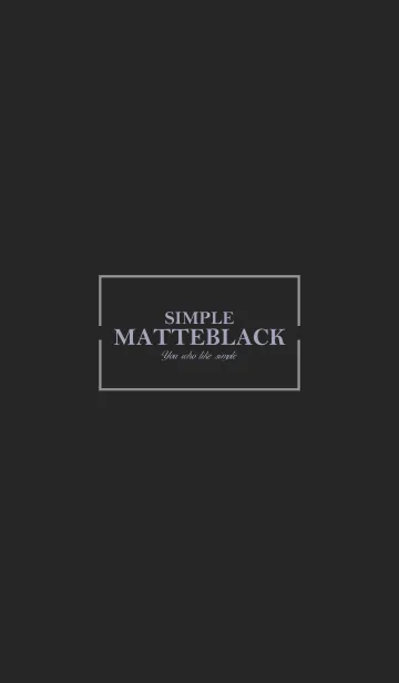 [LINE着せ替え] MATTE BLACK 5 -SIMPLE-の画像1