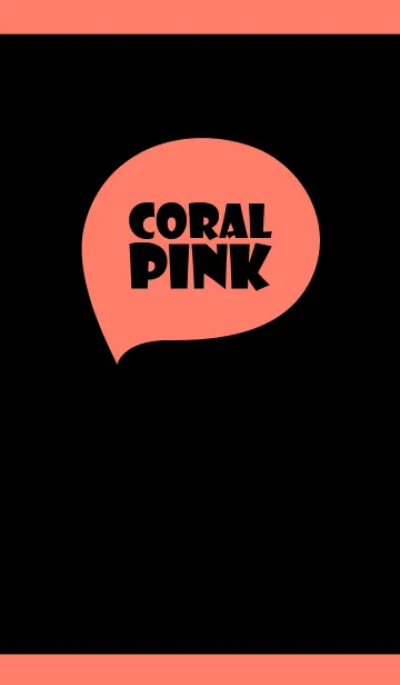 [LINE着せ替え] Black ＆ Coral Pink v.1 (jp)の画像1
