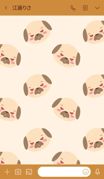 [LINE着せ替え] Love Simple Pug Dog Theme (jp)の画像3