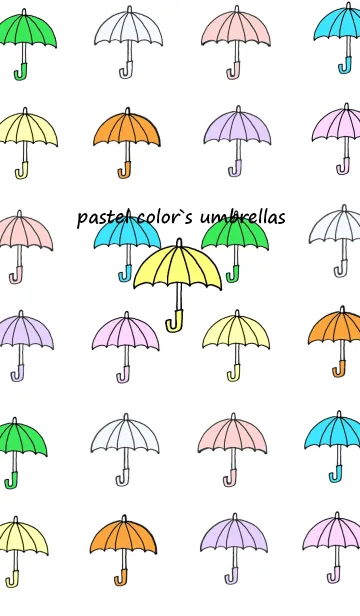 [LINE着せ替え] パステルカラー傘の画像1