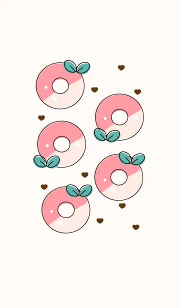 [LINE着せ替え] Yummy donuts 6の画像1