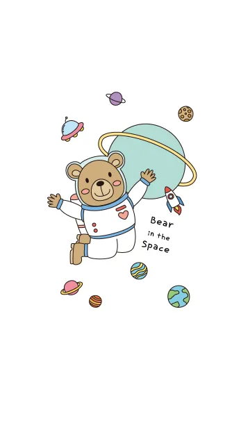 [LINE着せ替え] Bear in the Spaceの画像1