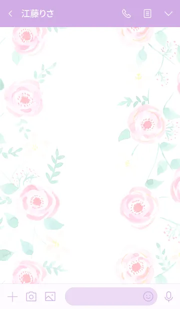 [LINE着せ替え] water color flowers_1118の画像3