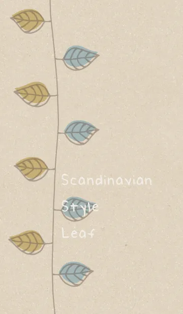 [LINE着せ替え] 北欧リーフ*クラフト・青の画像1